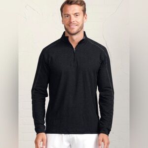 tasc Performance Carrollton Lightweight Quarter Zip Golf Black Size M